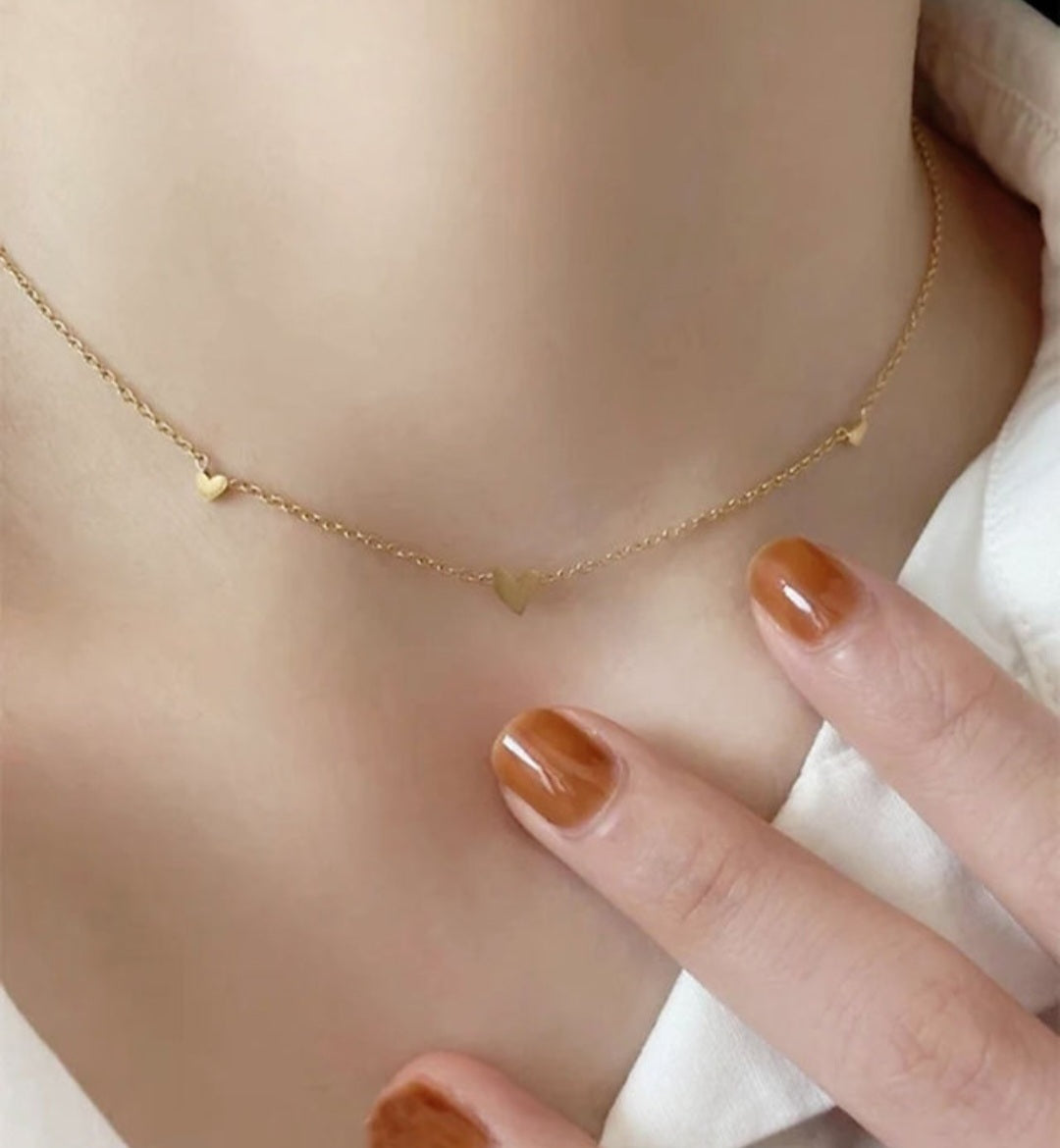 Heart Stainless Steel 18k Gold Plated Necklace