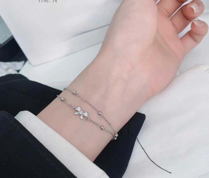 Sterling Silver Bowknot Bracelet