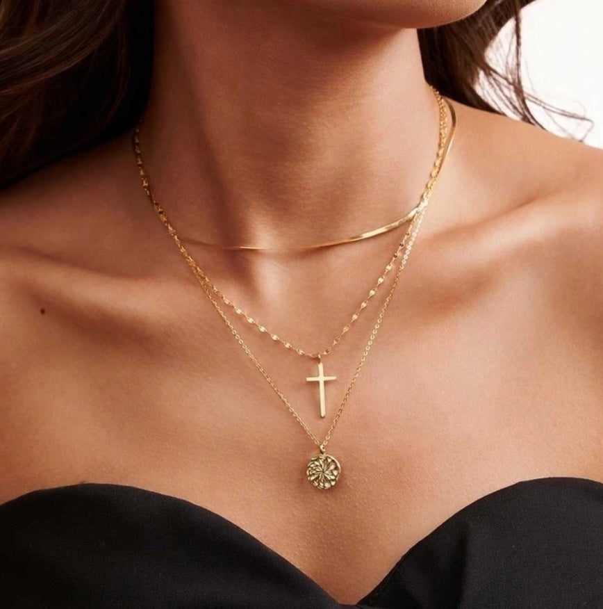 Sterling Silver 3 Layer Necklace