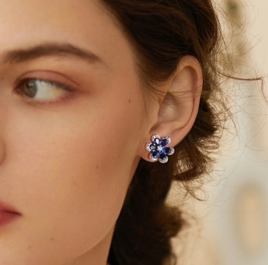 Floral Sterling Silver Studs