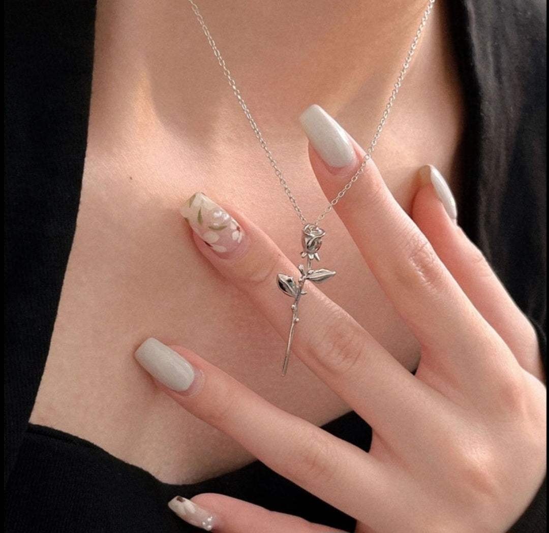 Sterling Silver Flower Necklace