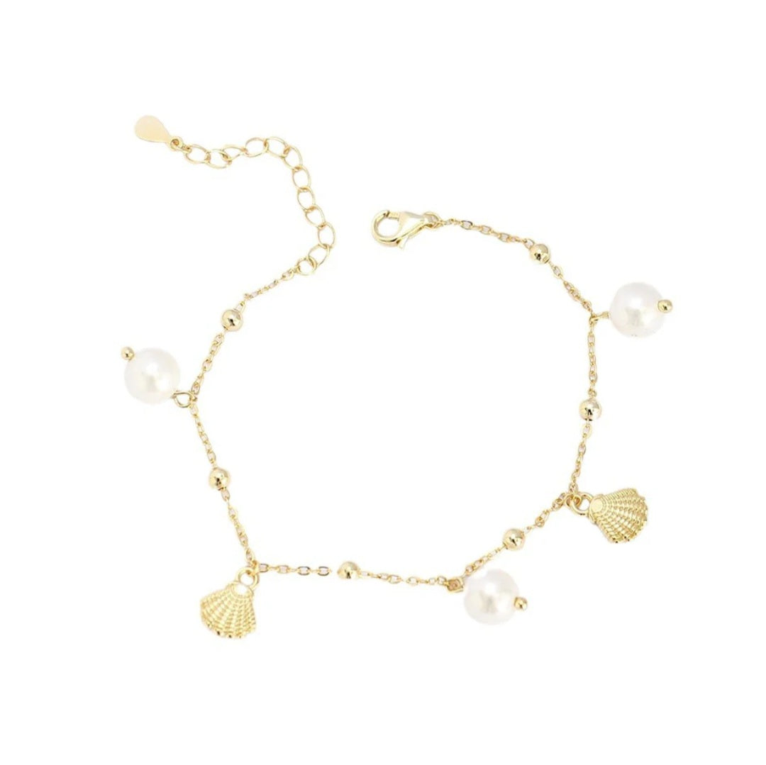 Pearl and Sea Shell Bracelet