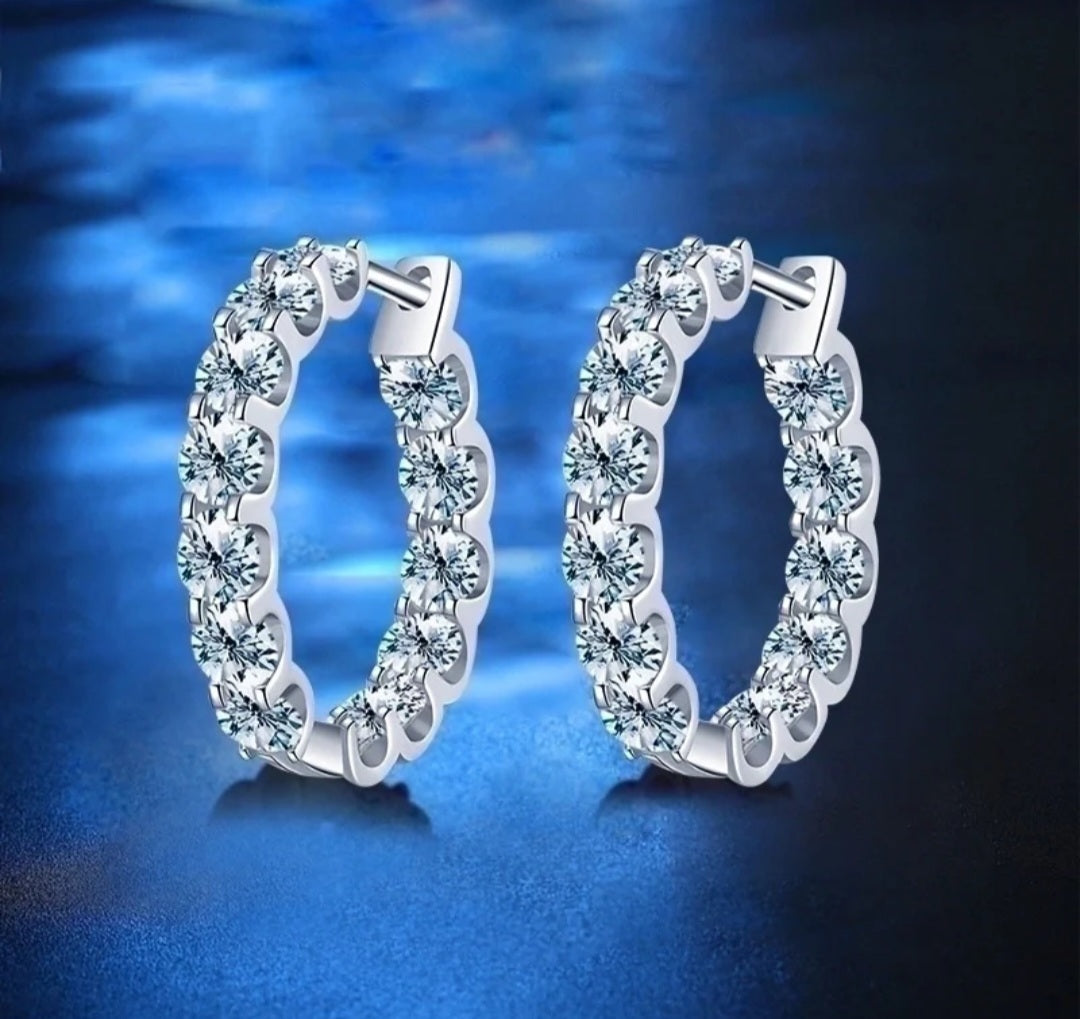 Sterling Silver Round Earrings