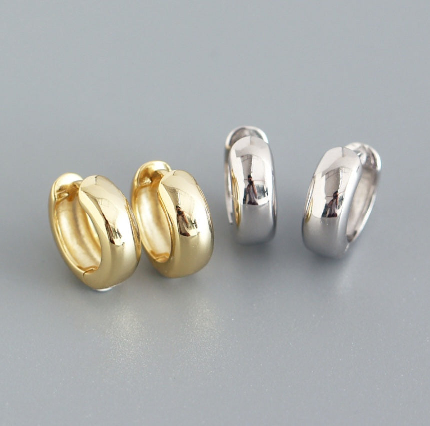 Sterling Silver Round Earrings