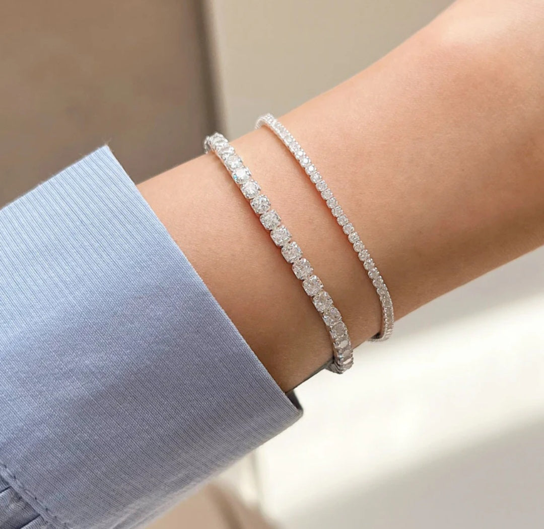 925 Sterling Silver Diamond Bracelet