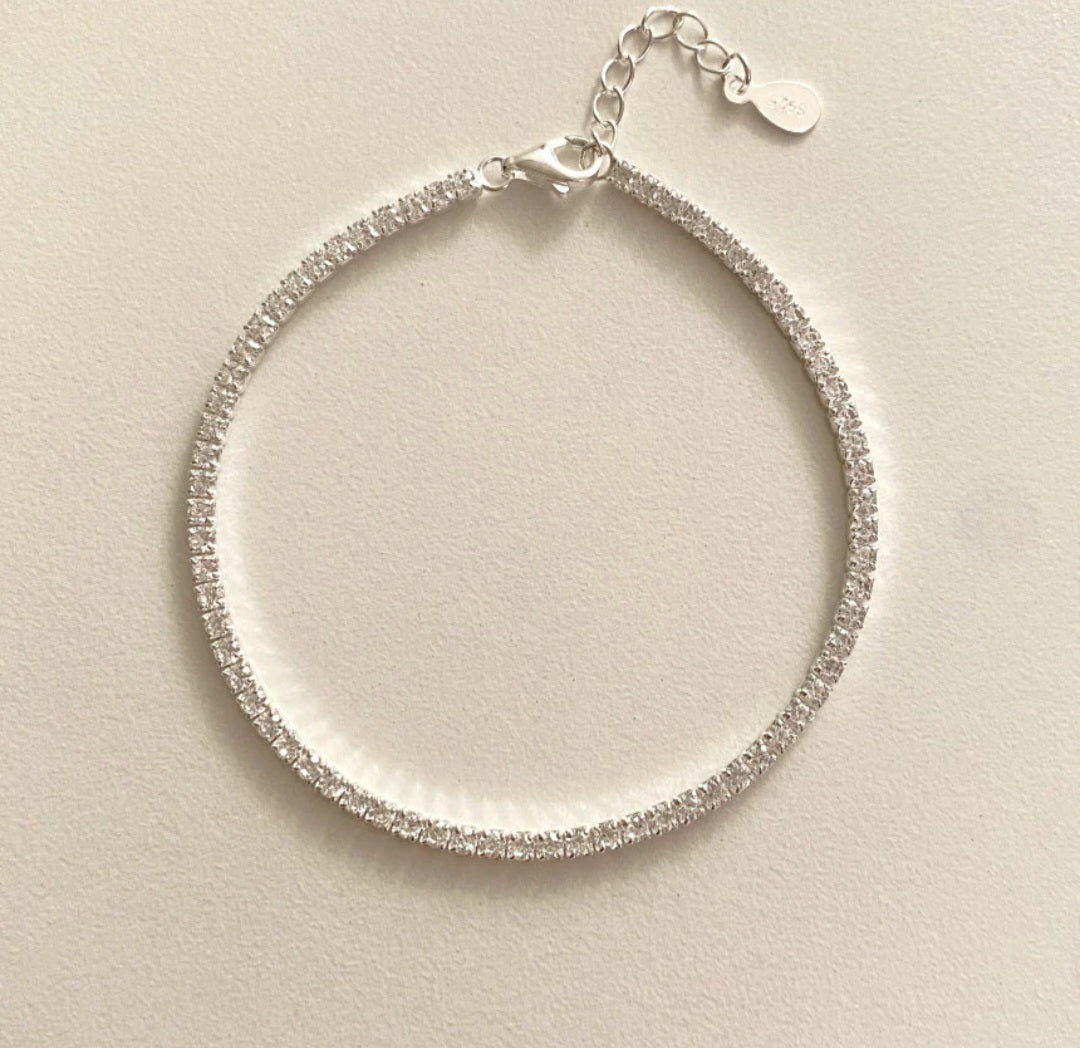925 Sterling Silver Diamond Bracelet