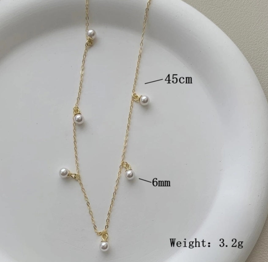 Pearl Necklace & Bracelet