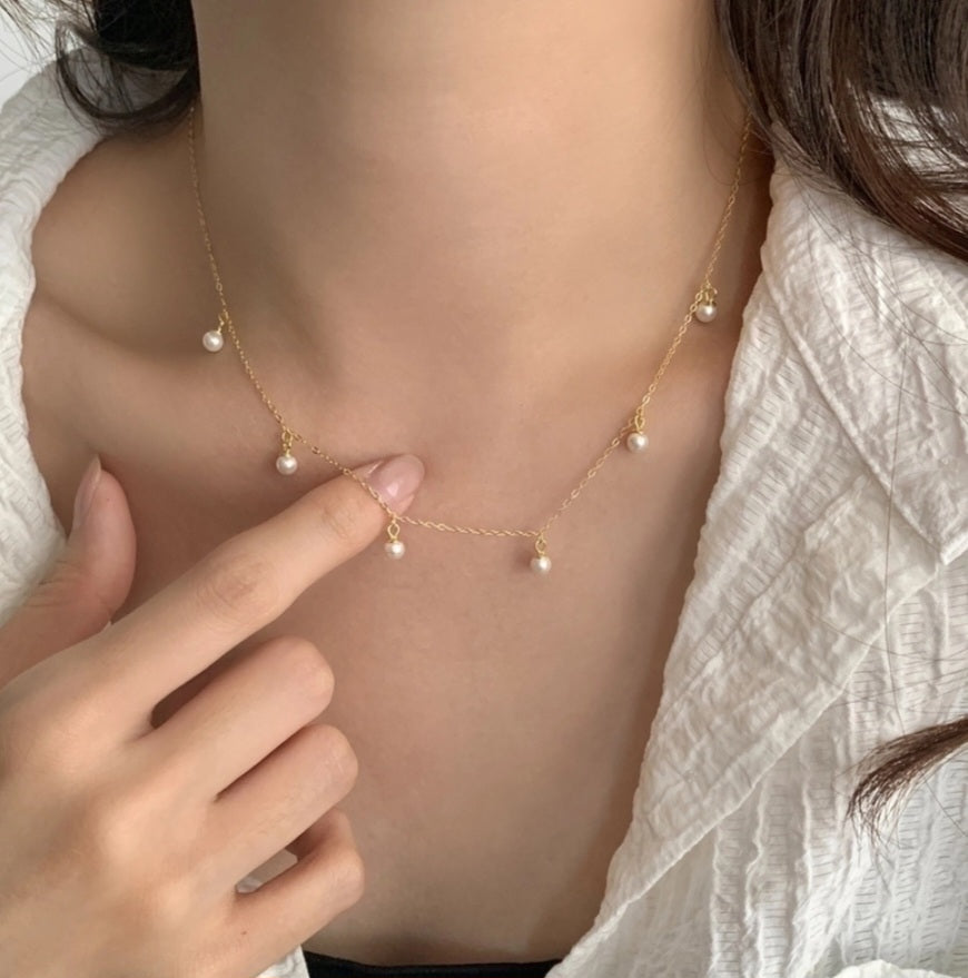 Pearl Necklace & Bracelet