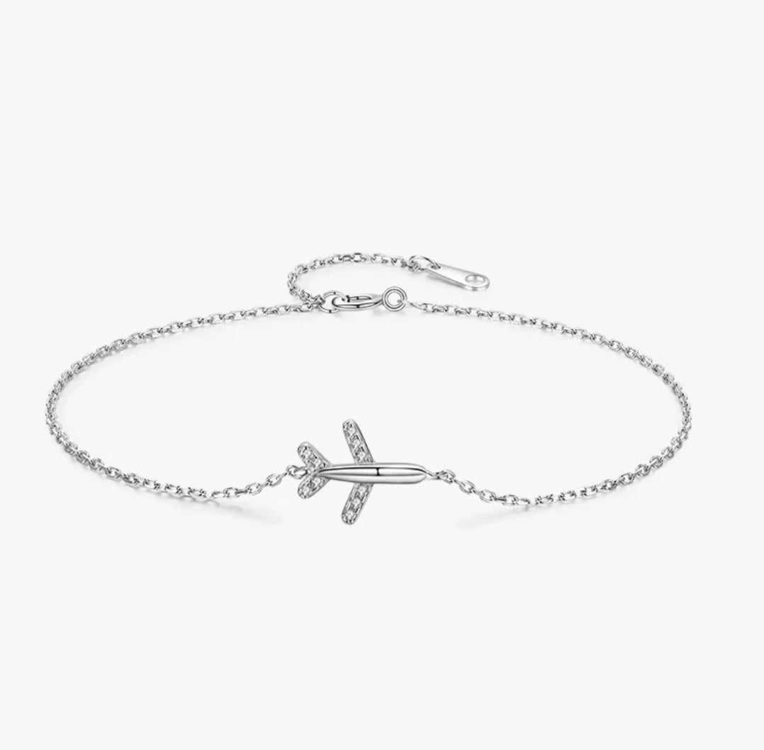 Sterling Silver Aeroplane Bracelet