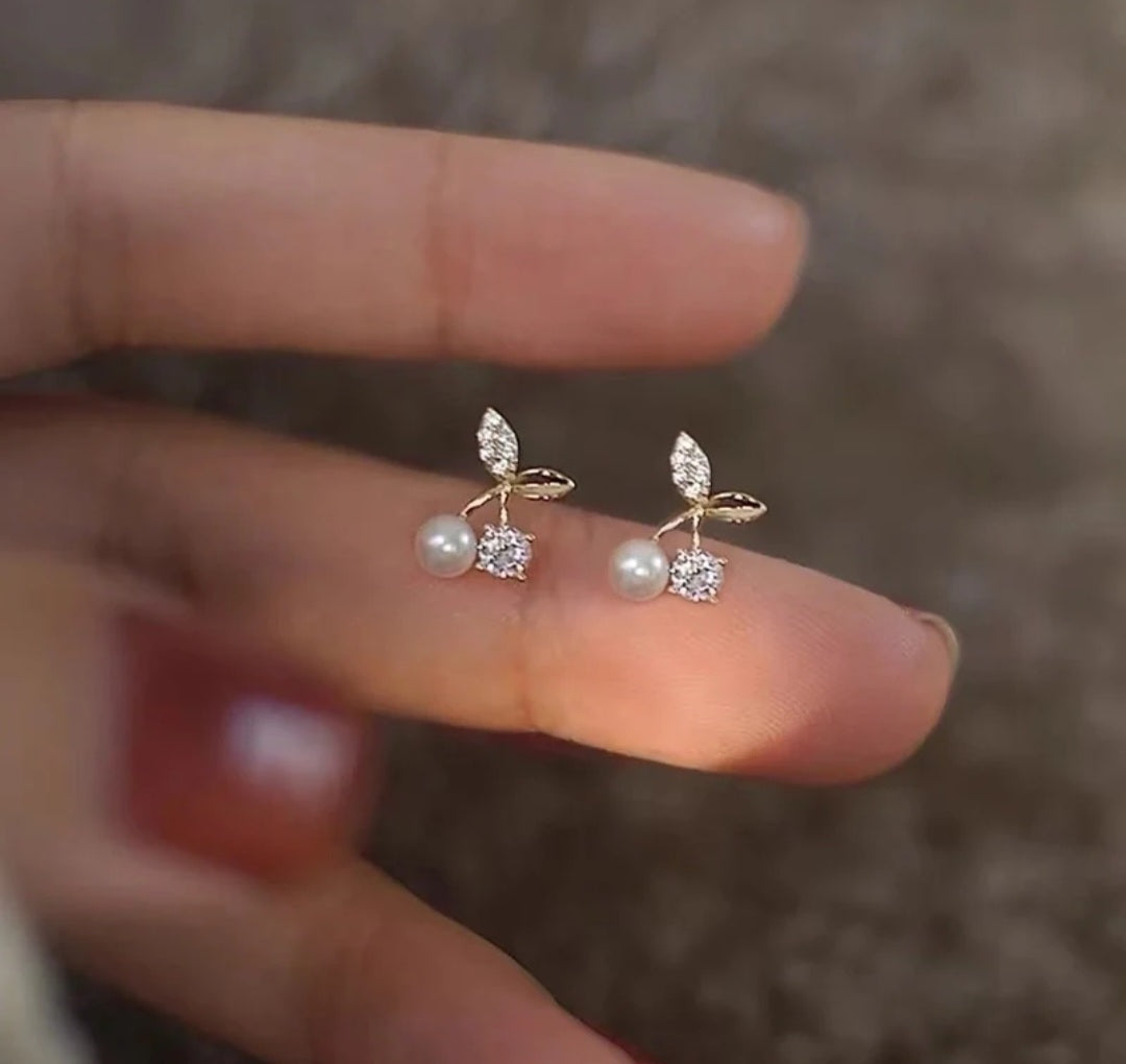 Sterling Silver Cherry Earrings