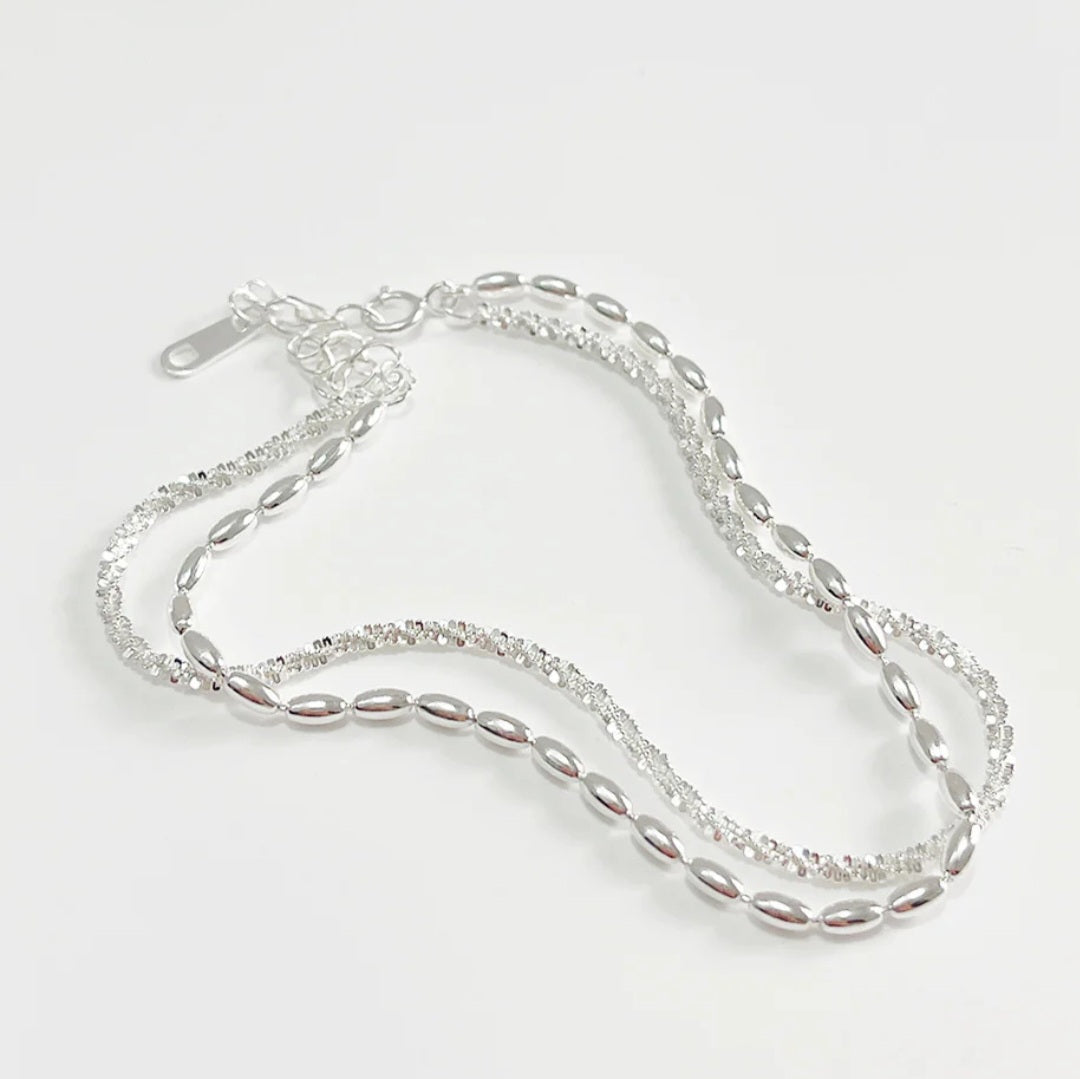 Sterling Silver Olive Branch Bracelet