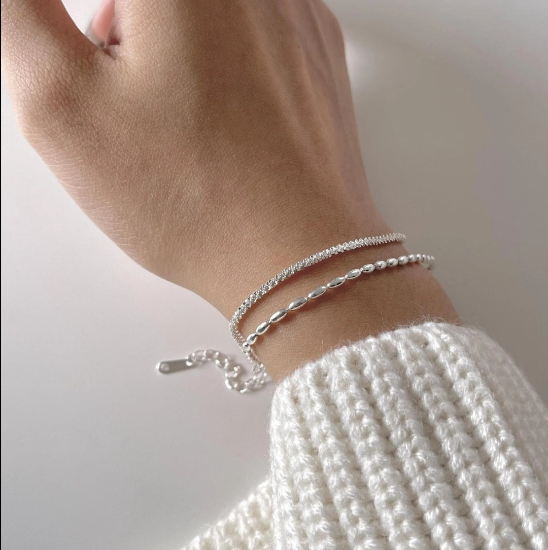 Sterling Silver Olive Branch Bracelet