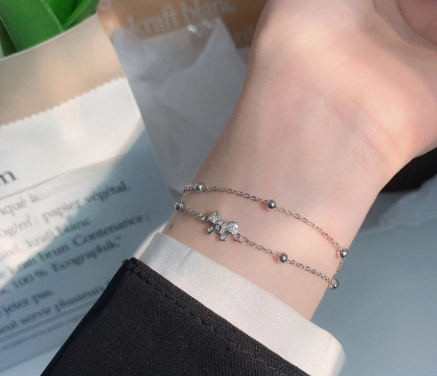Sterling Silver Bowknot Bracelet