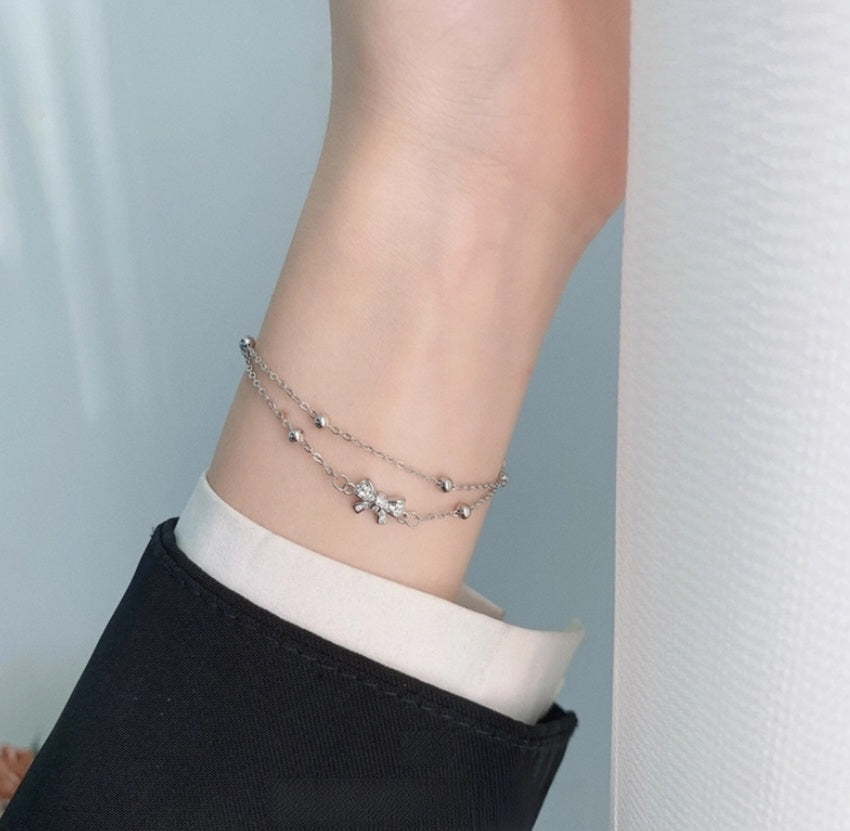 Sterling Silver Bowknot Bracelet