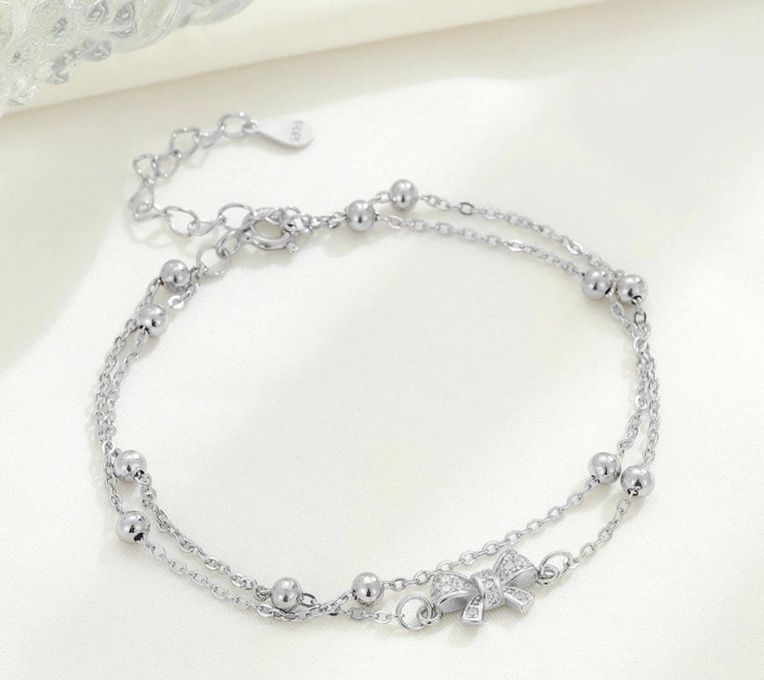 Sterling Silver Bowknot Bracelet