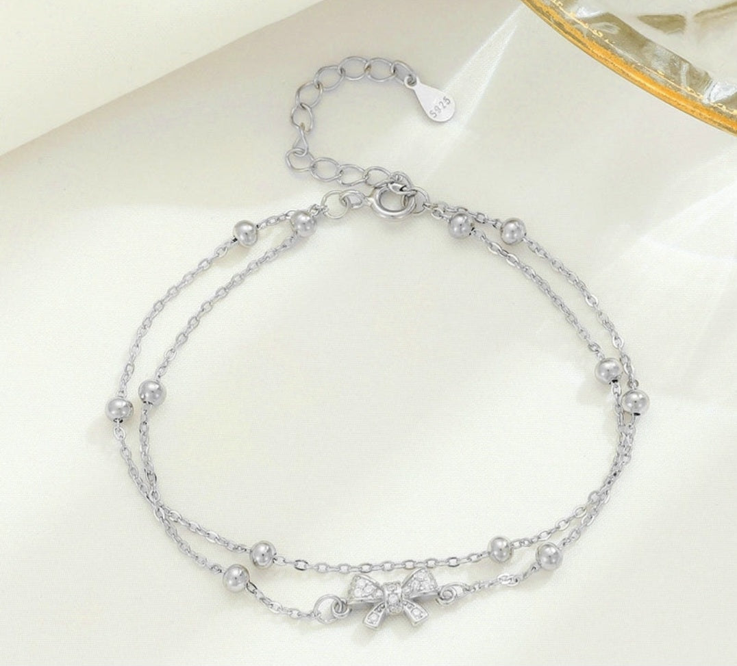 Sterling Silver Bowknot Bracelet