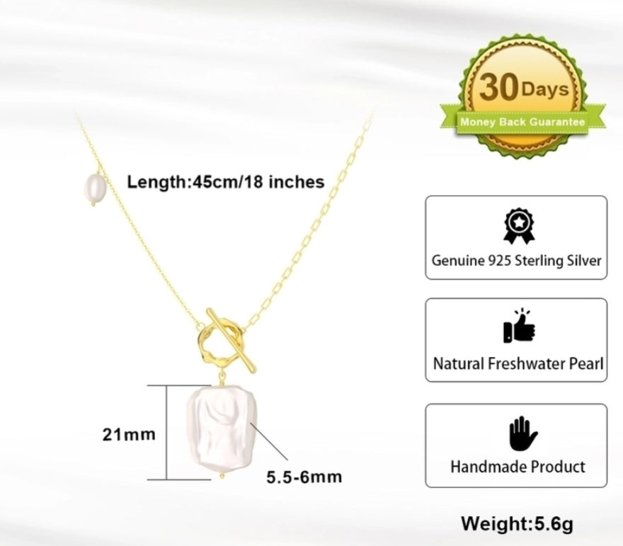 Freshwater Pearl 925 Sterling Silver Necklace
