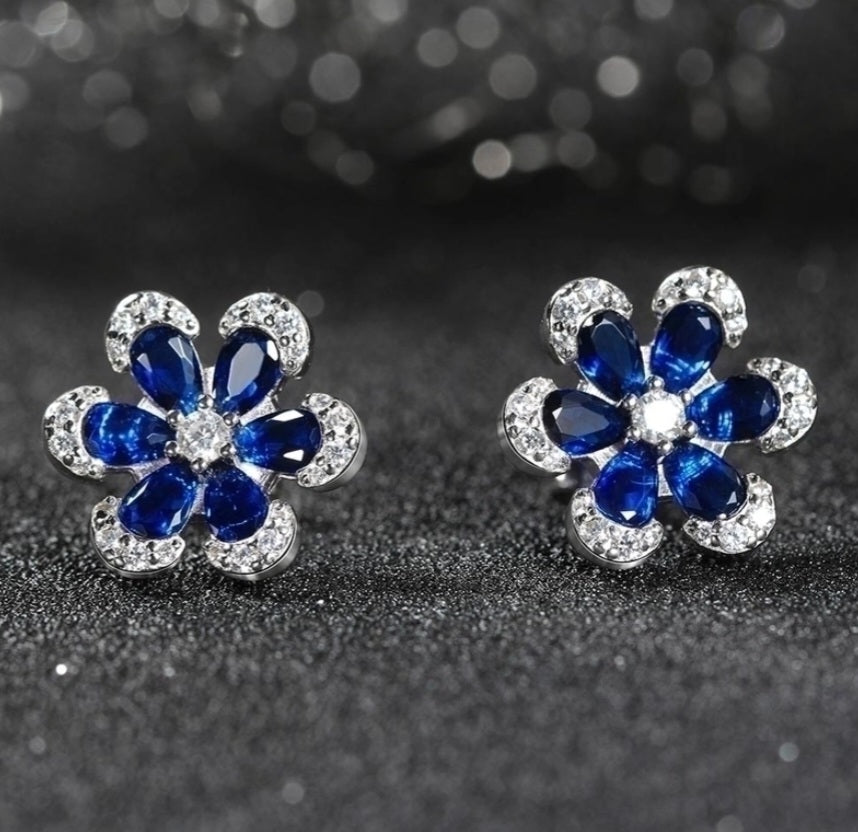 Floral Sterling Silver Studs