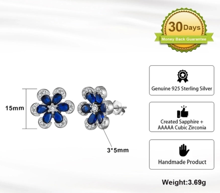 Floral Sterling Silver Studs