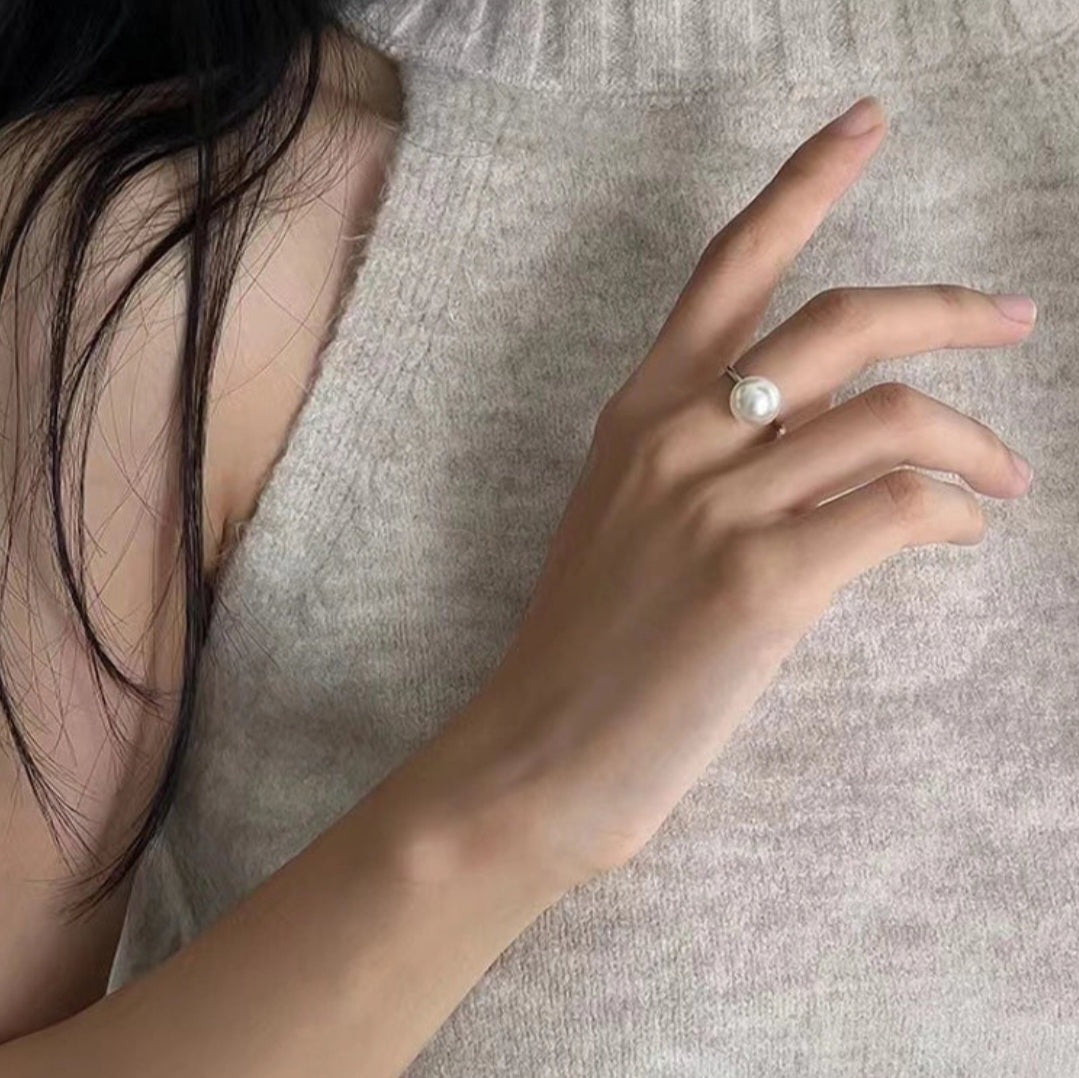 Sterling Silver Pearl Ring