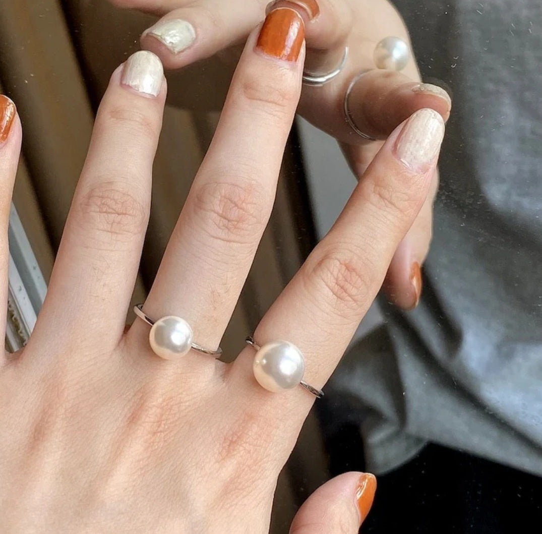 Sterling Silver Pearl Ring