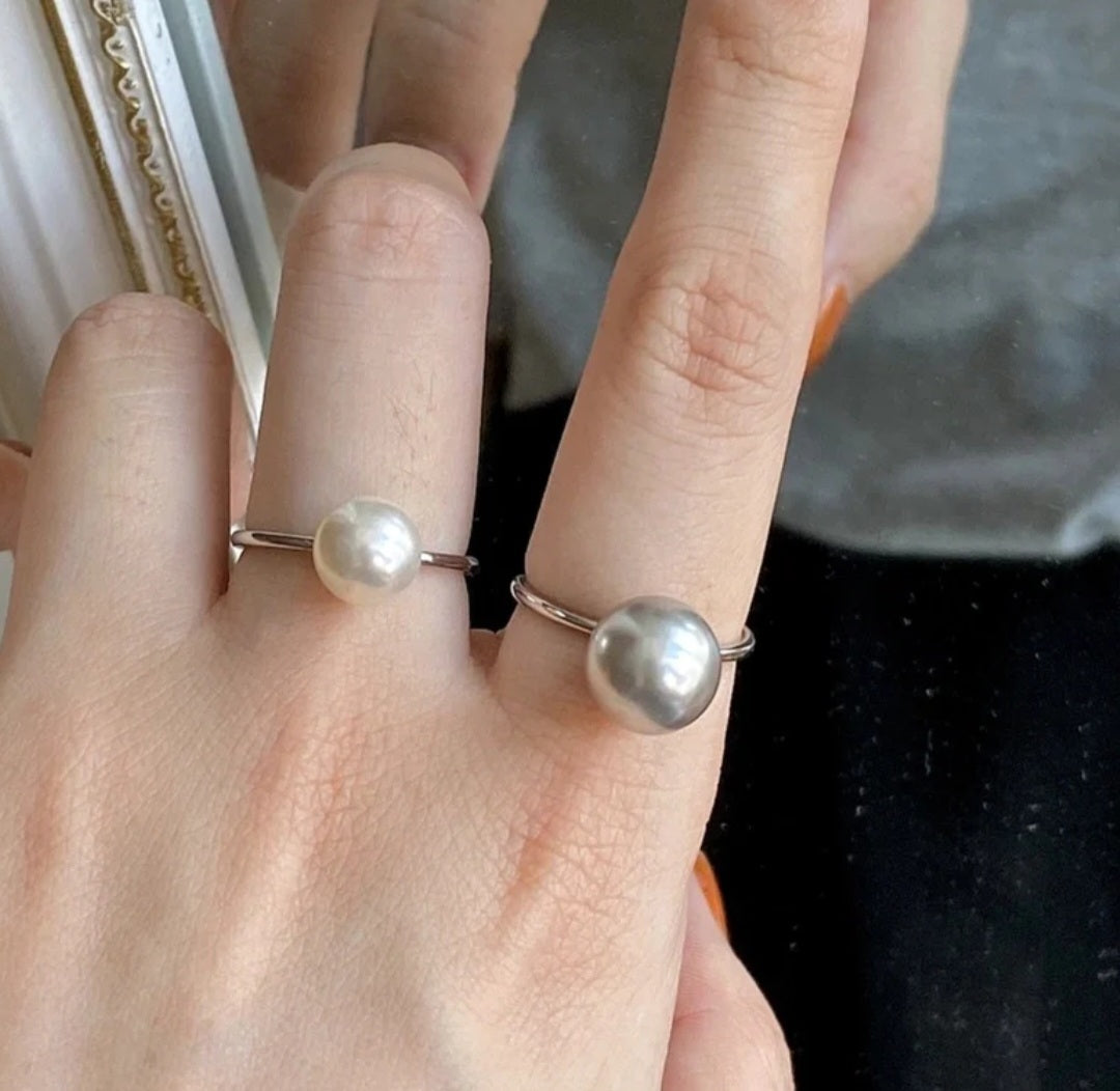 Sterling Silver Pearl Ring