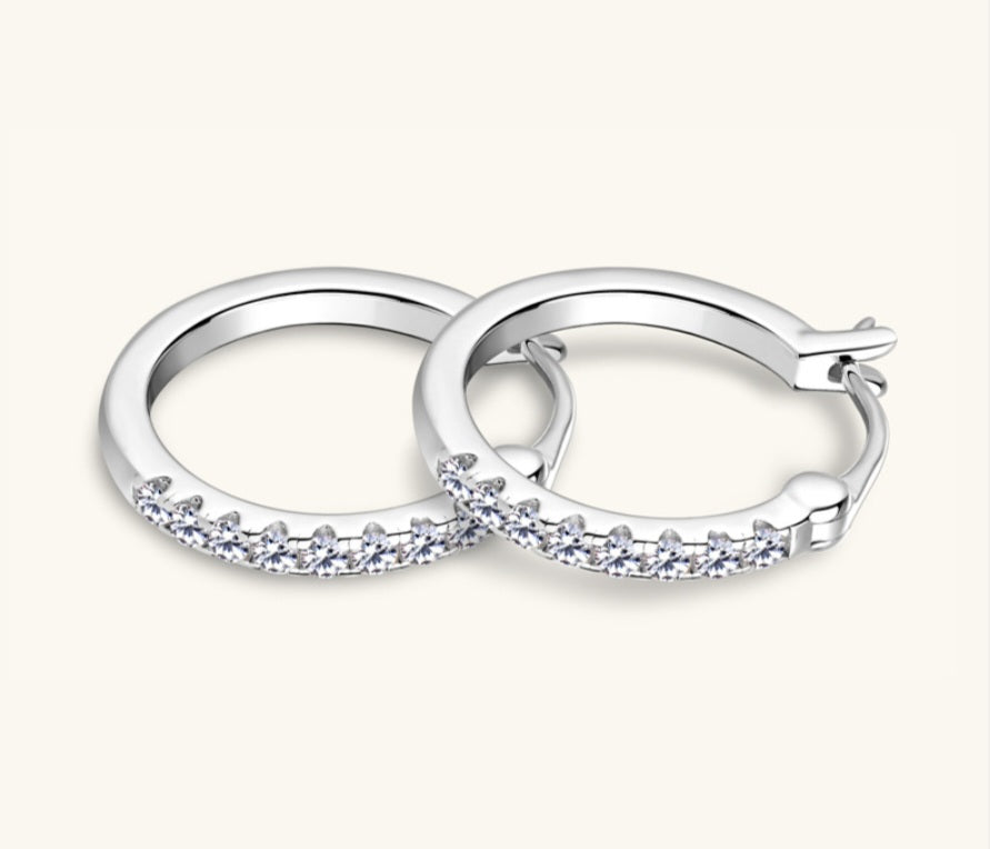Sterling Silver Round Earrings