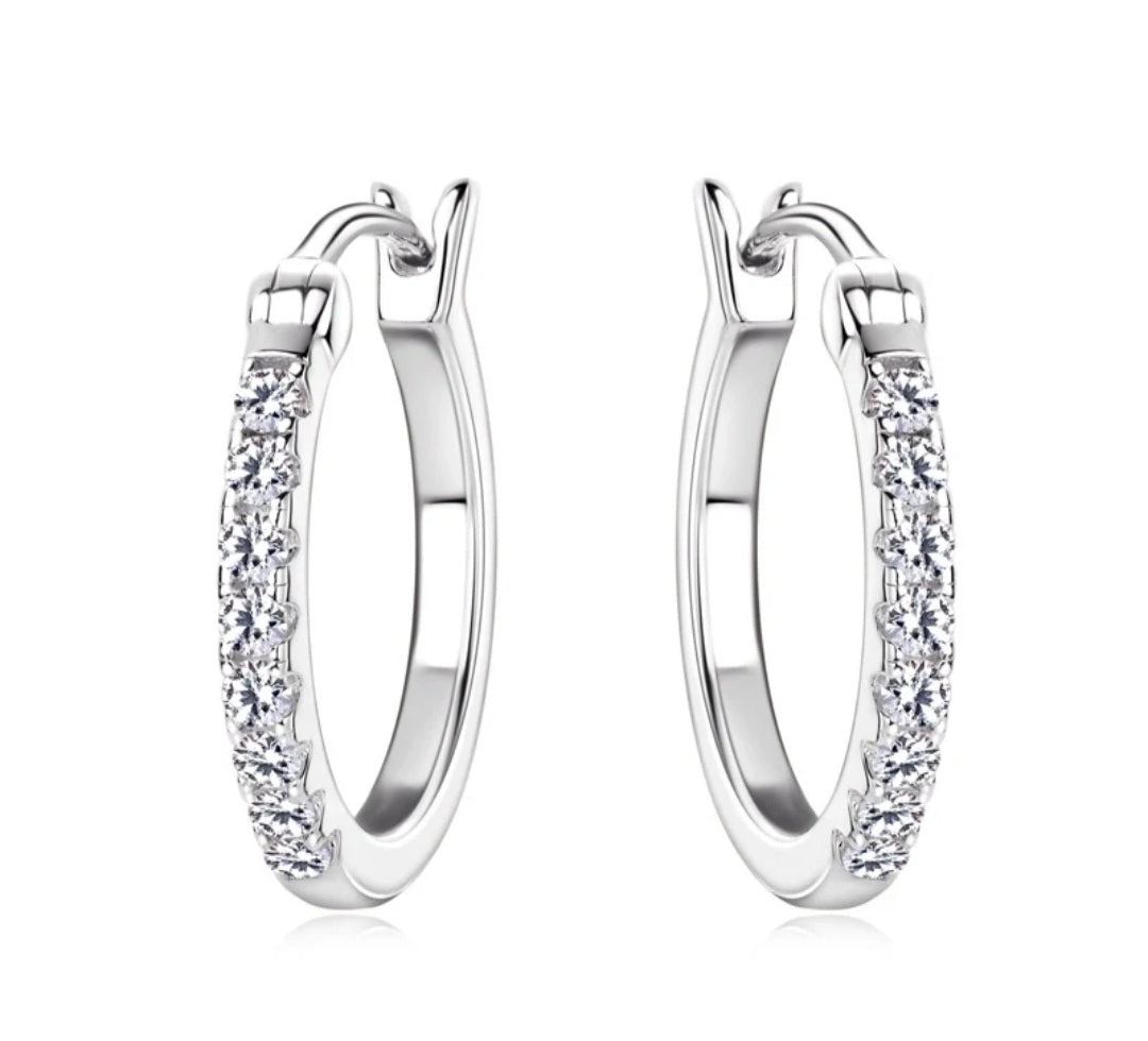 Sterling Silver Round Earrings