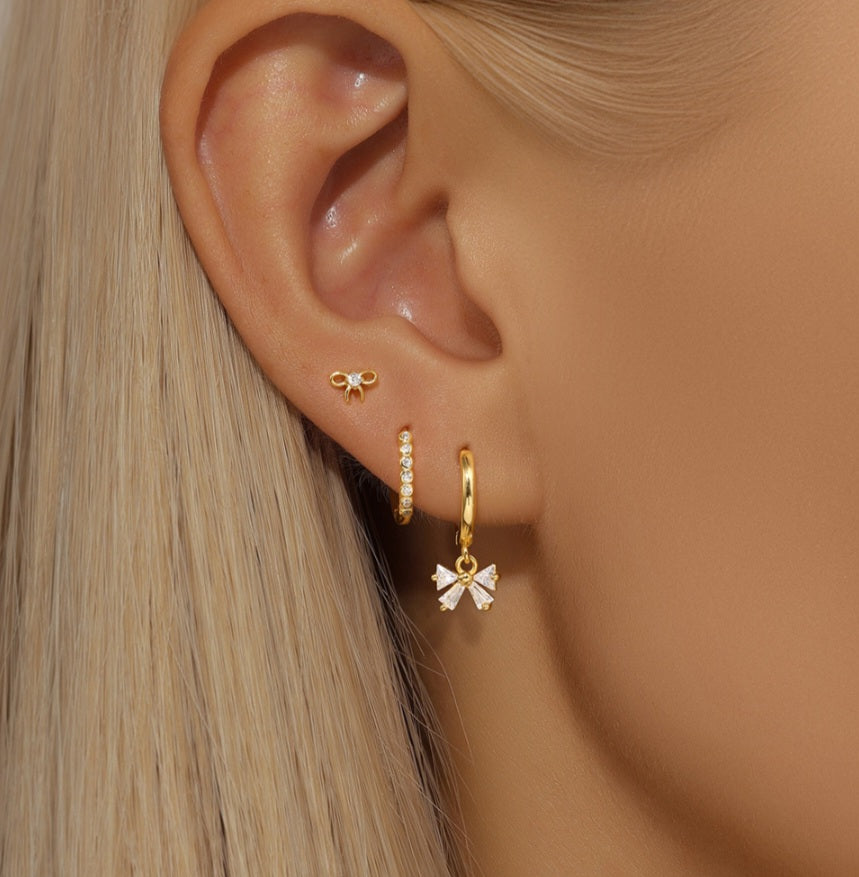 Sterling Silver 3 Piece Earrings