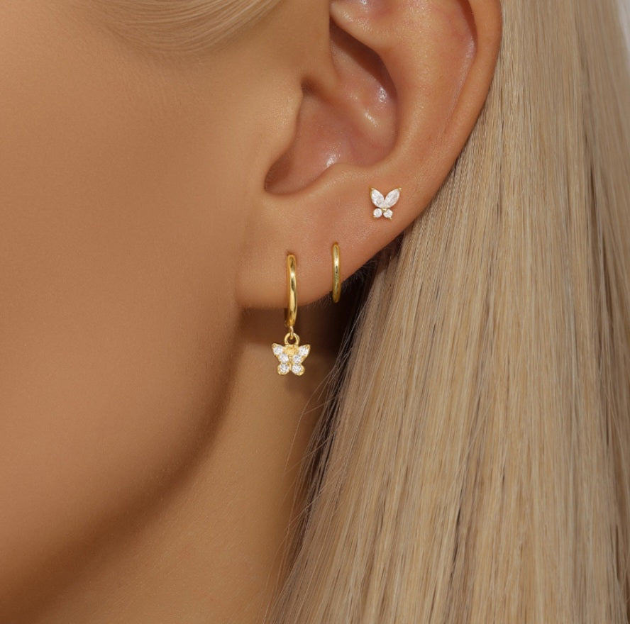 Sterling Silver 3 Piece Earrings