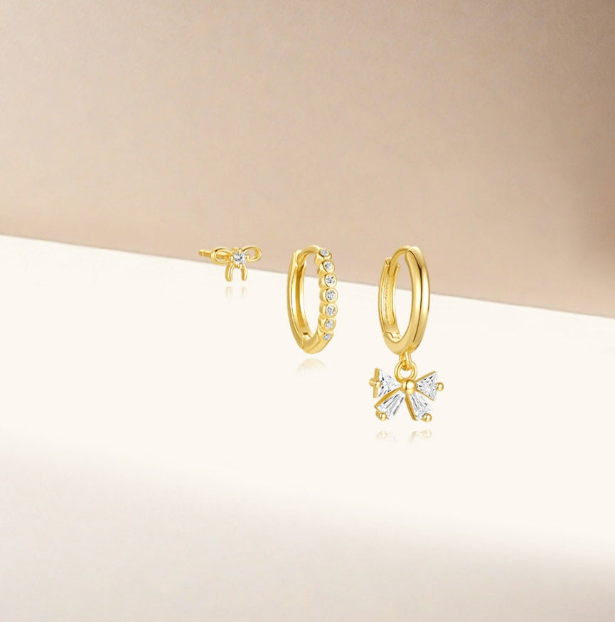 Sterling Silver 3 Piece Earrings