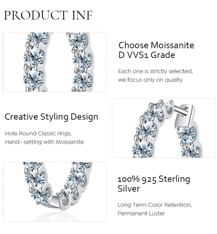 Sterling Silver Round Earrings