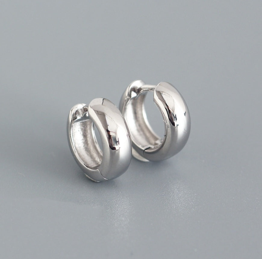 Sterling Silver Round Earrings