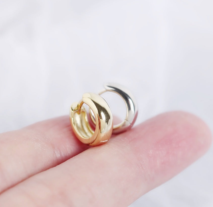 Sterling Silver Round Earrings