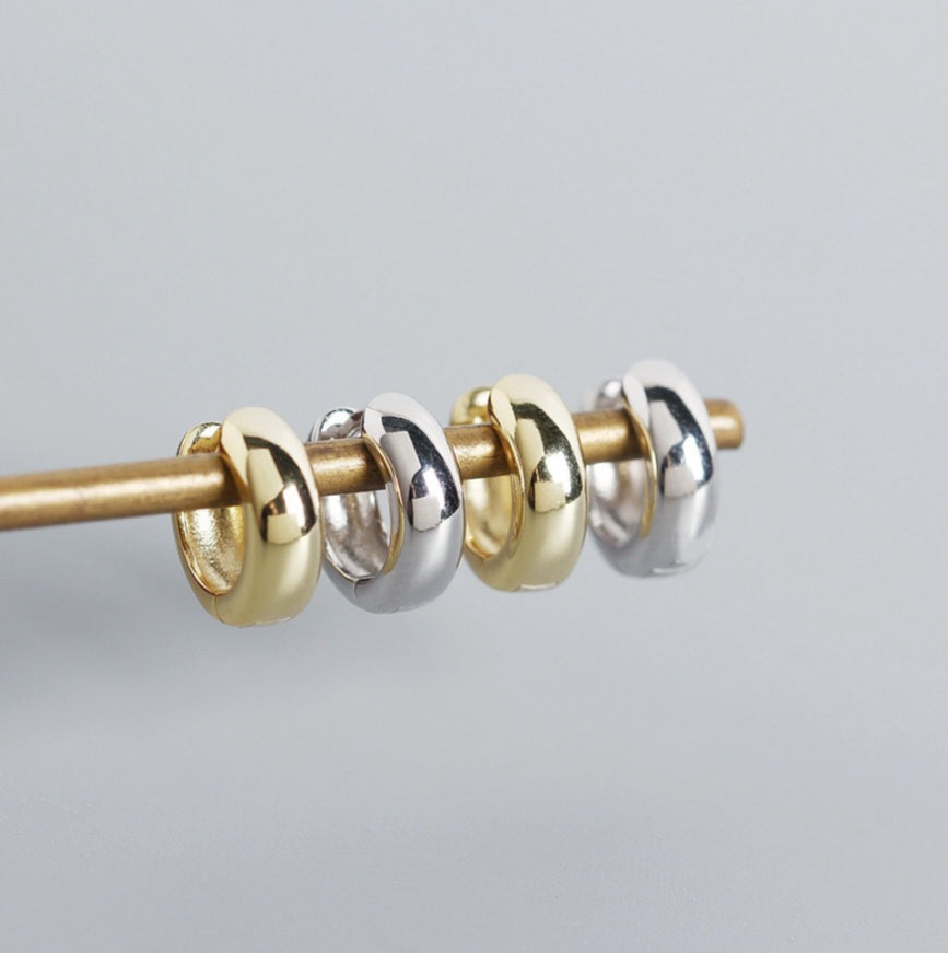 Sterling Silver Round Earrings