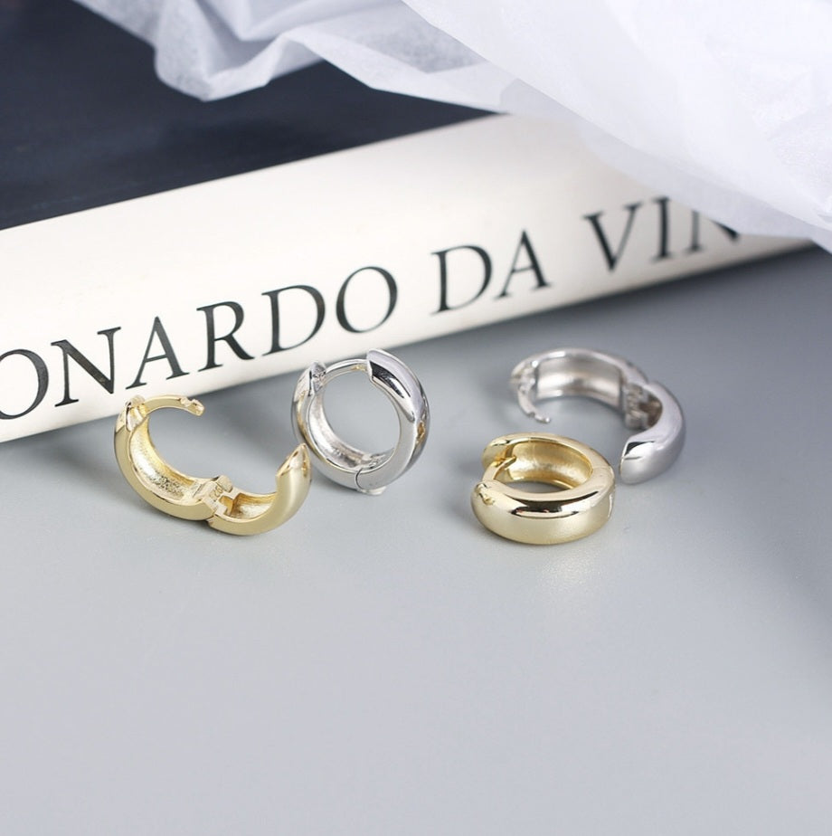 Sterling Silver Round Earrings