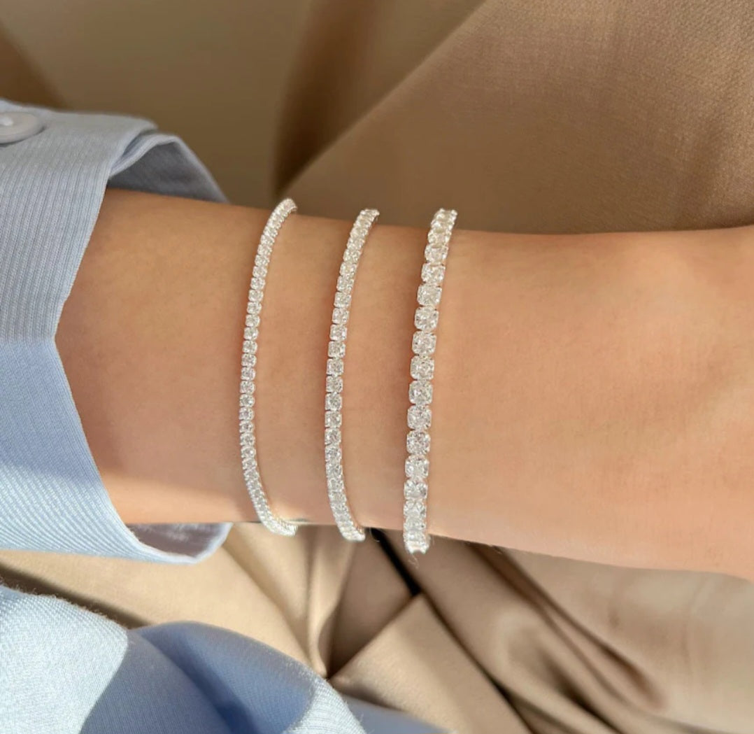925 Sterling Silver Diamond Bracelet