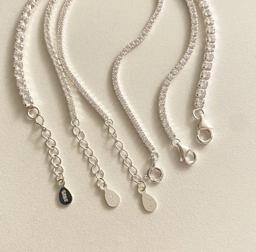 925 Sterling Silver Diamond Bracelet