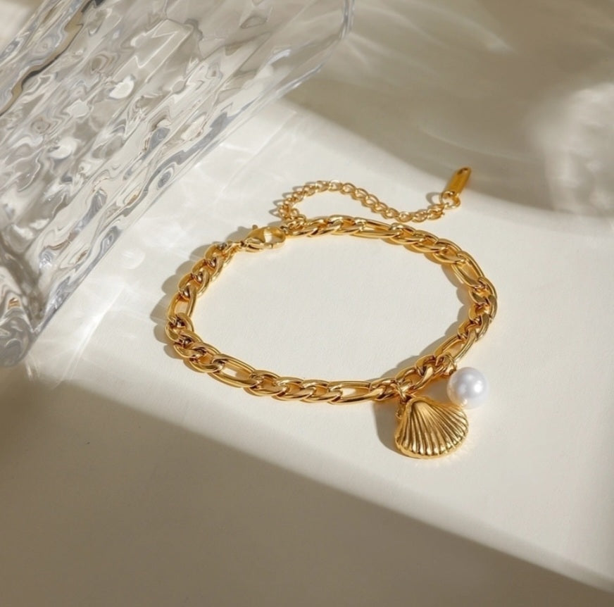 Waterproof Shell,Pearl Bracelet