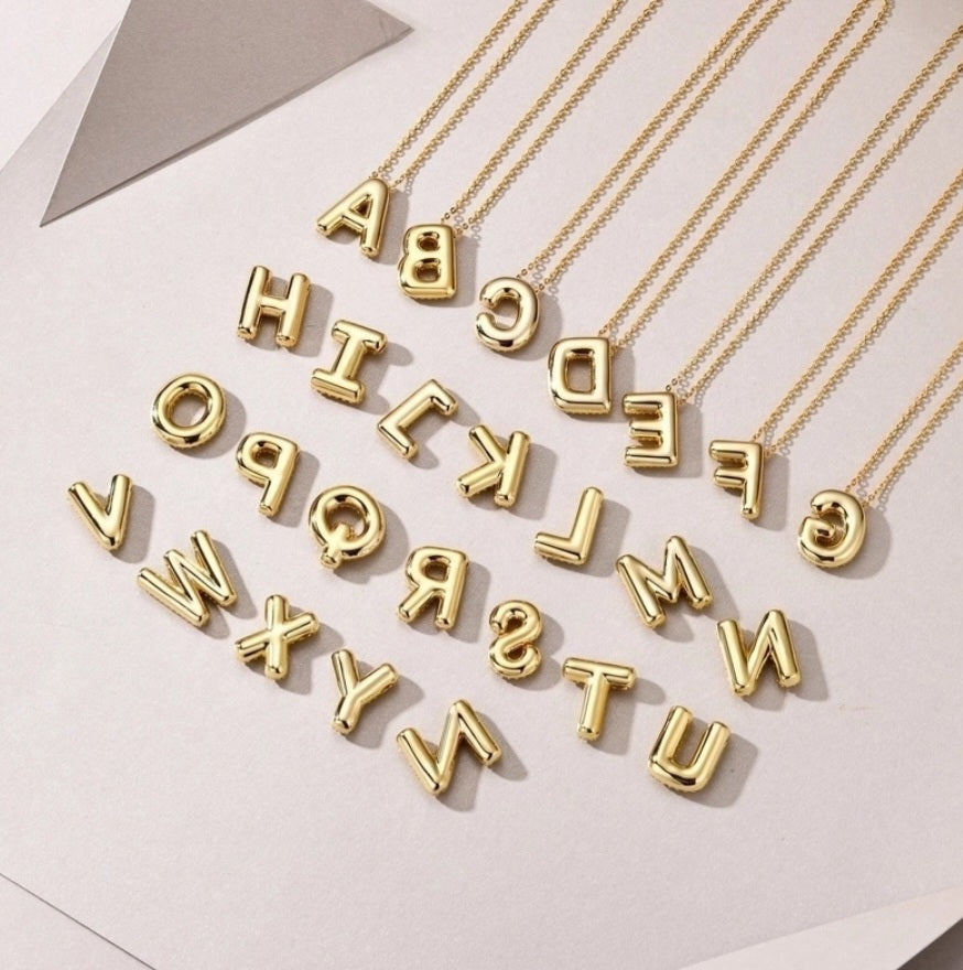 Sterling Silver Diamond Initial Letter Necklace